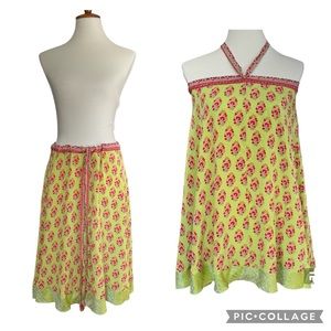 Plenty by Tracy Reese 100% Silk Y2K Skirt or Halter Top sz 10 EUC